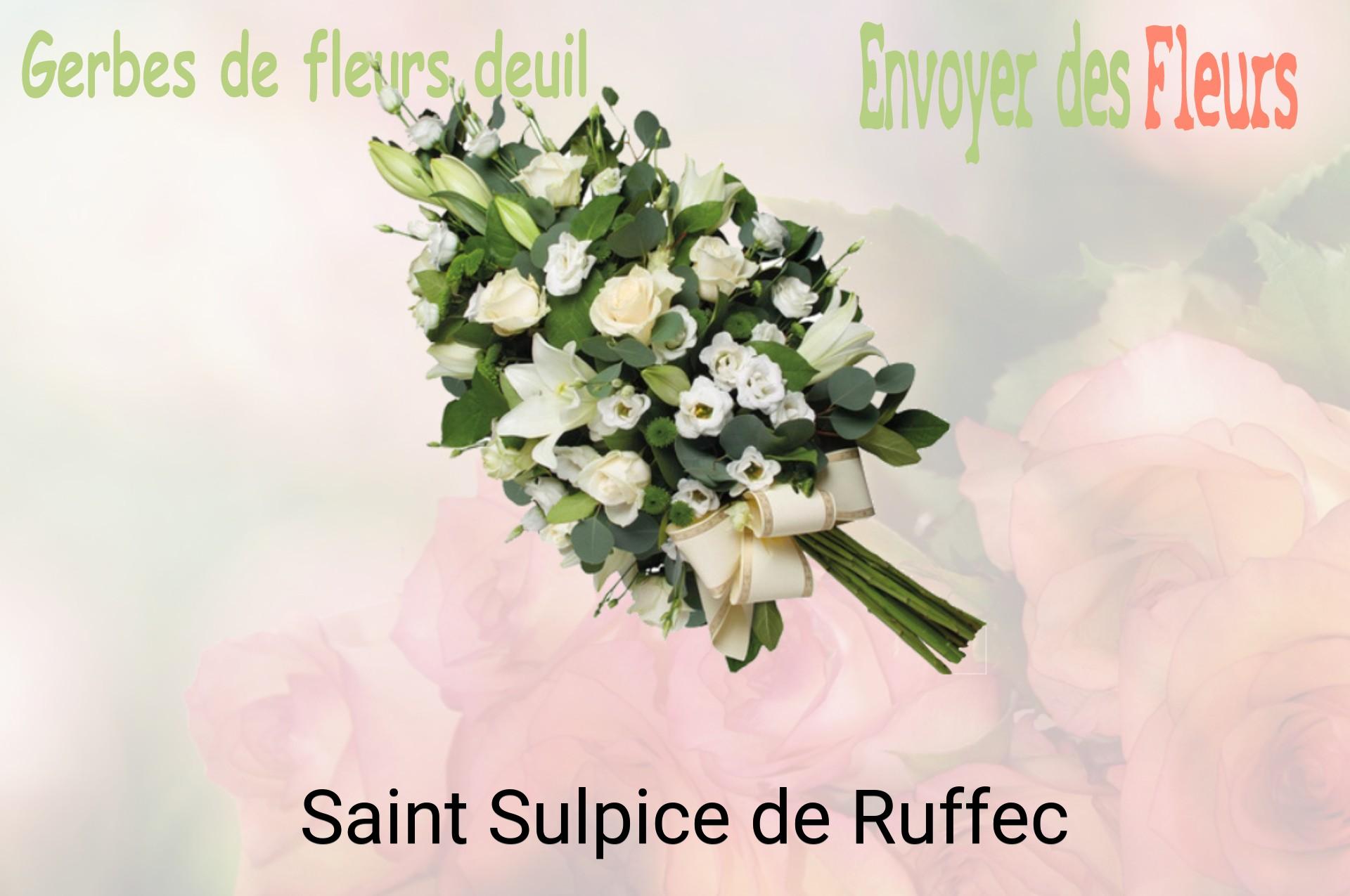 Gerbe de fleurs de deuil livrée à Saint-Sulpice-de-Ruffec